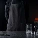 Cotton Bib Apron — in use