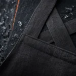 Linen-Blend Cross-Back Apron — detail view