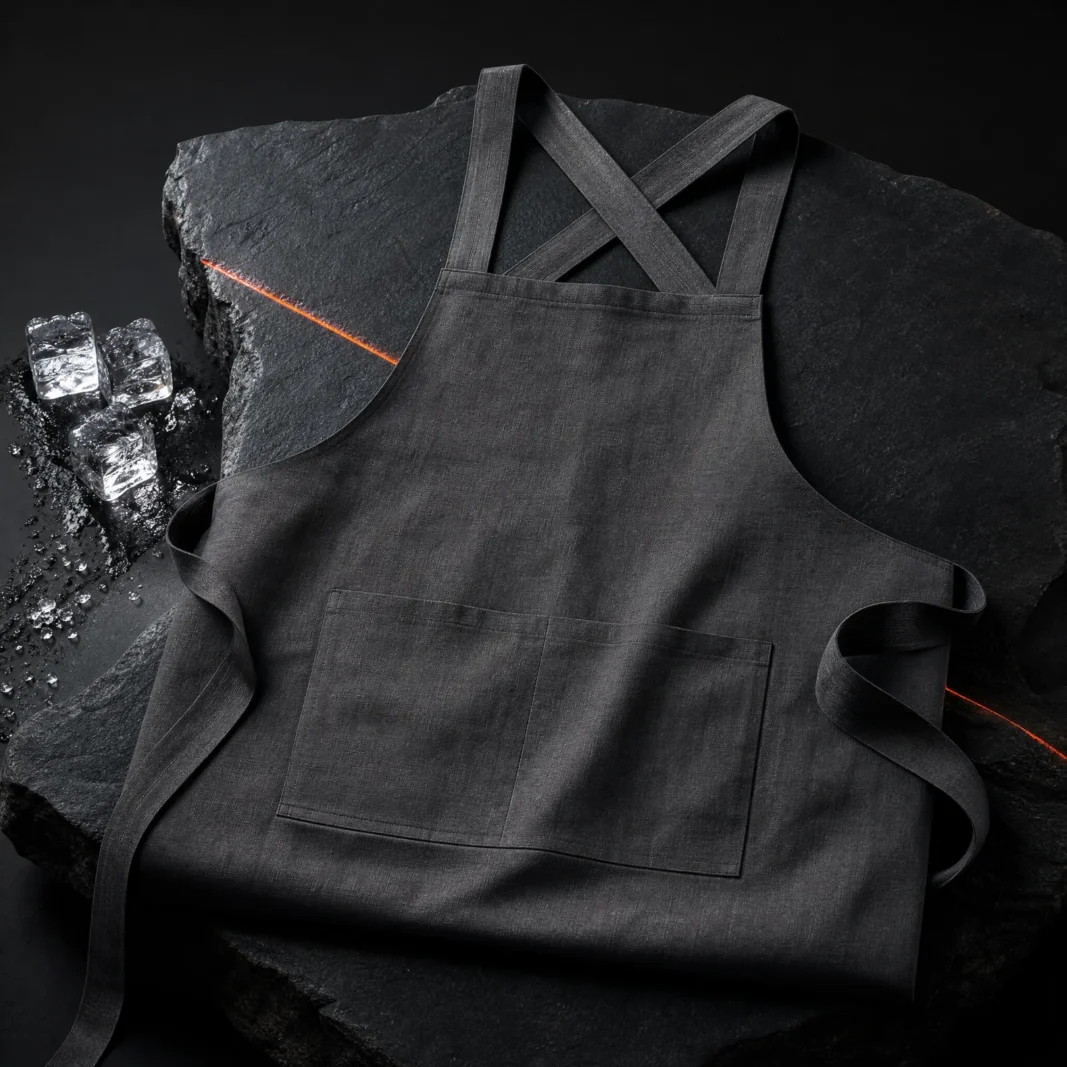 Linen-Blend Cross-Back Apron — main product view