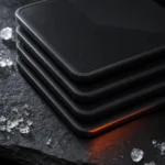 Silicone Coasters 10 x 10 cm — Set of 4 — detail view